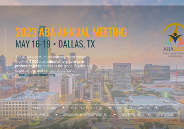 2023 ABA ANNUAL MEETING﻿﻿MAY 16-19 • DALLAS, TX - American Burn Association